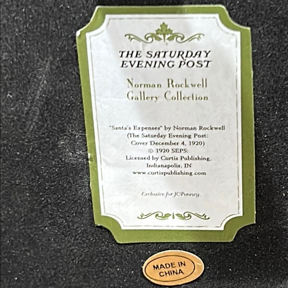 Norman Rockwell Santa stocking holder - Picture 2 of 10